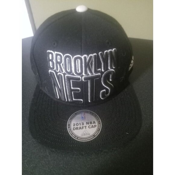 adidas Other - Adidas Brooklyn Nets 2013 NBA Draft Snapback Hat – Flat Bill – Black